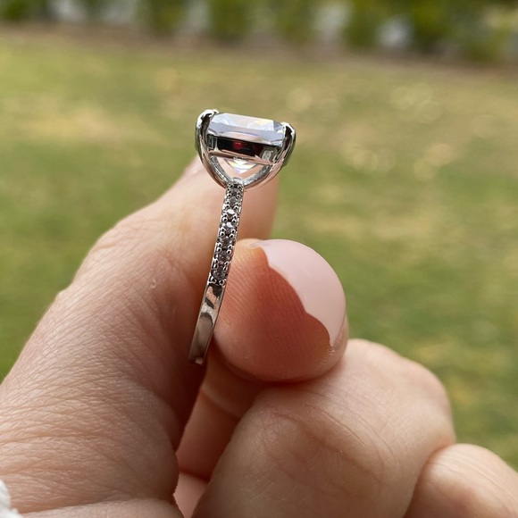 NEW 925 Sterling Silver Square Stone ❇️ Ring - Picture 8 of 10